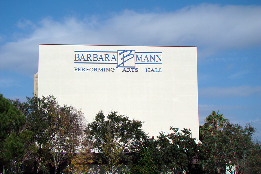Signage for Barbra B Mann Performing Arts Hall by US Sign and Mill