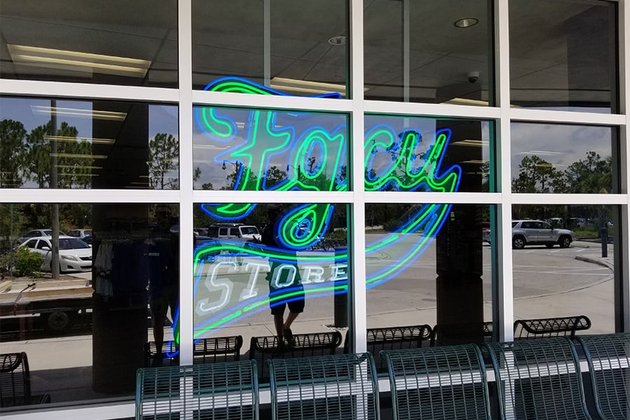We've created custom signs for FGCU Store
