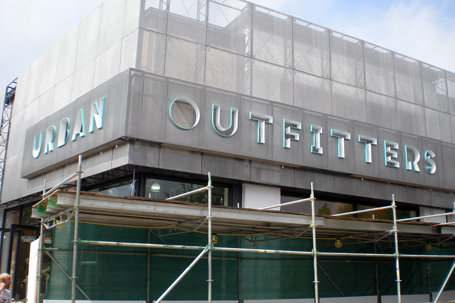 We've helped major brands like Urban Outfitters create custom signage